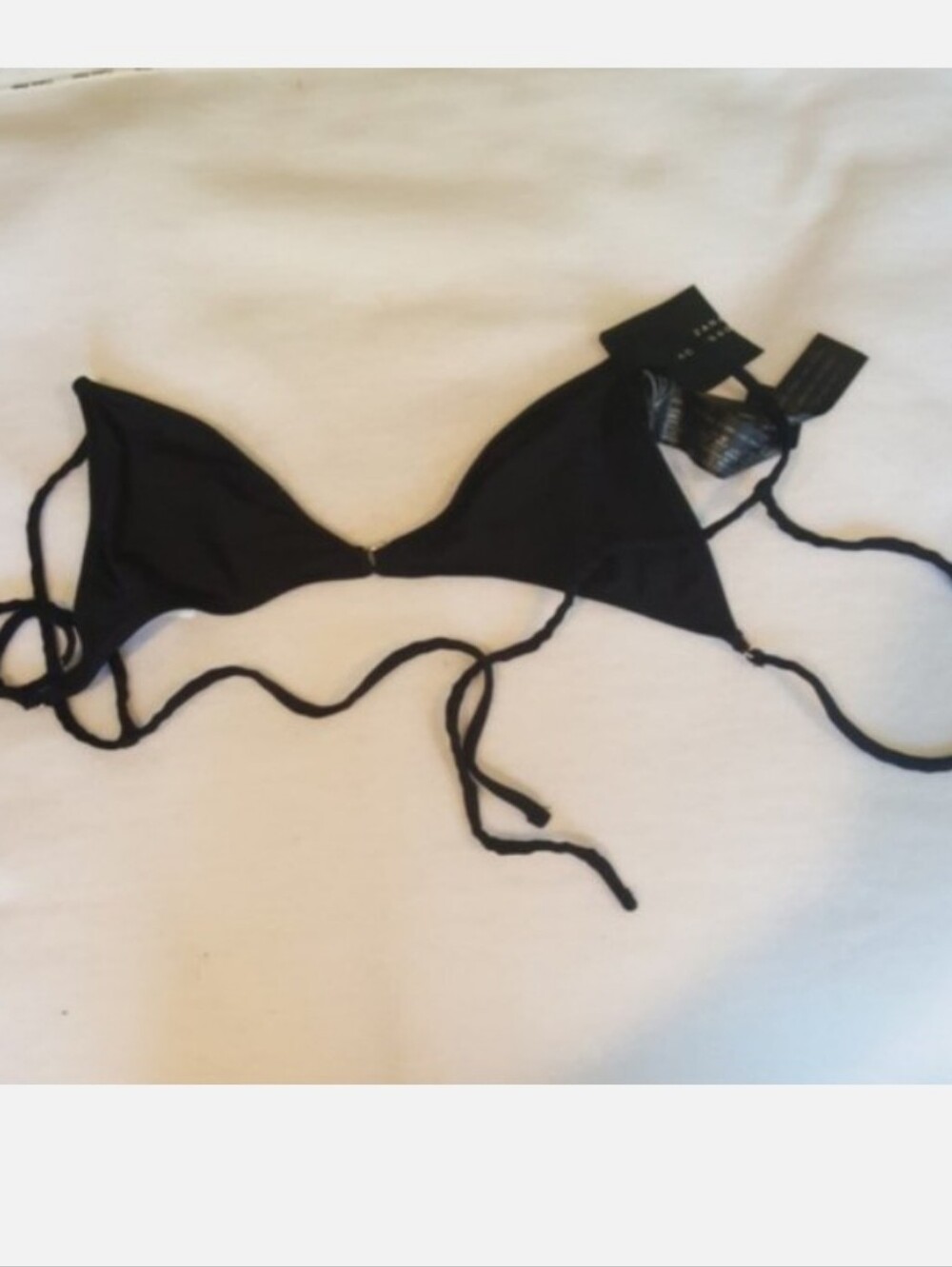 NWT Zara Black Tie Back Bralette Top Sz S